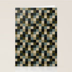 Bold Earthy Checks Pattern - Small IV Stationery Card Gallery Image 2