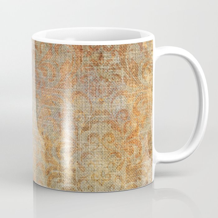 Aged Damask Texture 10 Coffee Mug Gallery Image 1