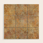 Aged Damask Texture 10 Wood Wall Art Gallery Image 1