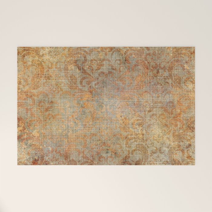 Aged Damask Texture 10 Welcome Mat Gallery Image 1