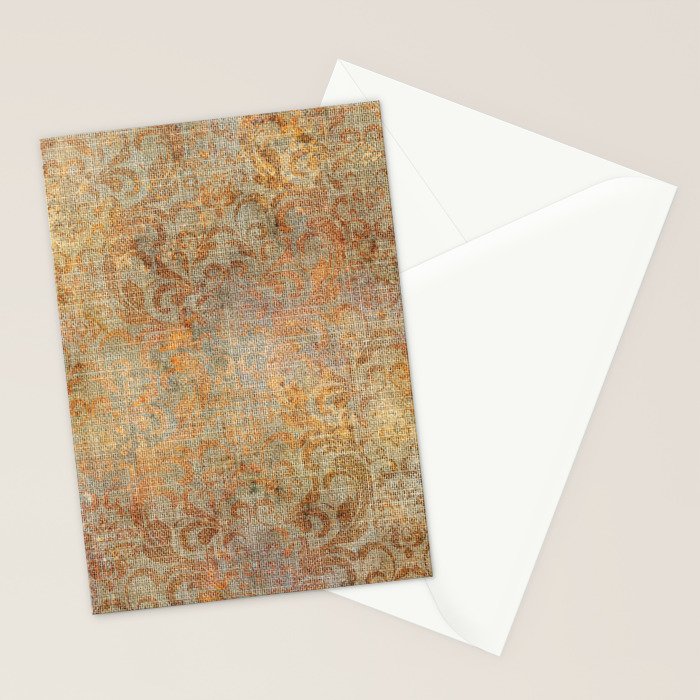 Aged Damask Texture 10 Stationery Card Gallery Image 2