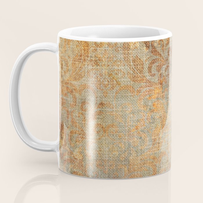 Aged Damask Texture 10 Coffee Mug Gallery Image 3