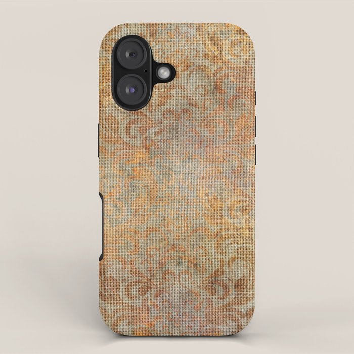 Aged Damask Texture 10 iPhone Case Gallery Image 1
