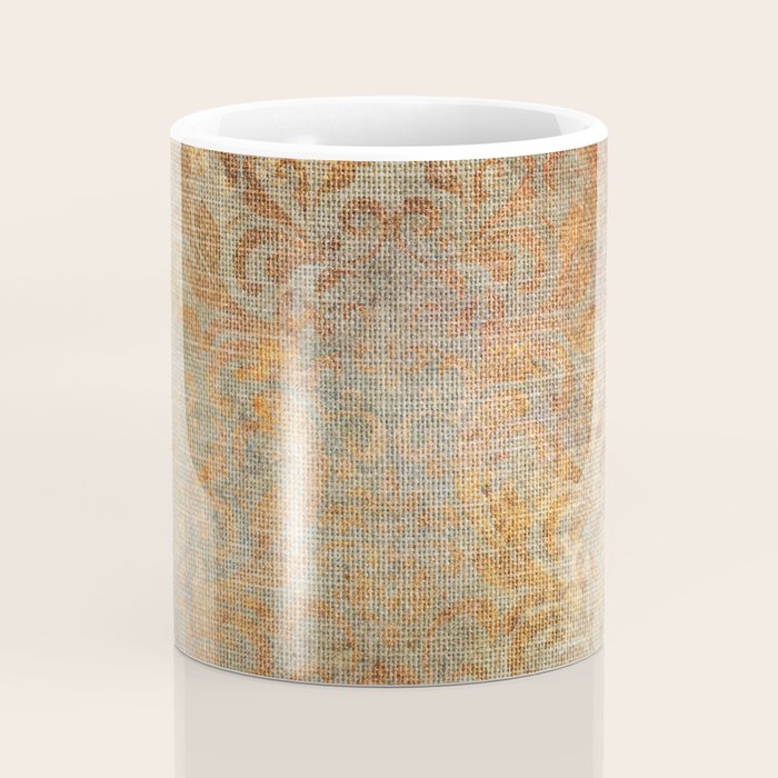 Aged Damask Texture 10 Coffee Mug Gallery Image 4