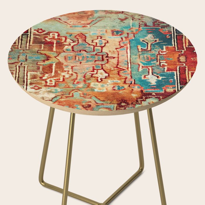 Eclectic Vintage Bohemian Aesthetic Side Table Gallery Image 2