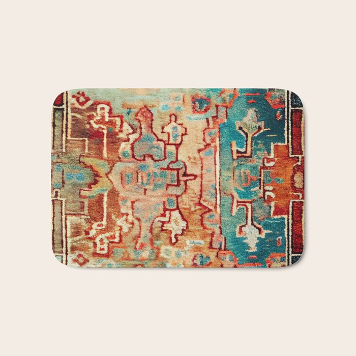 Eclectic Vintage Bohemian Aesthetic Bath Mat Gallery Image 1