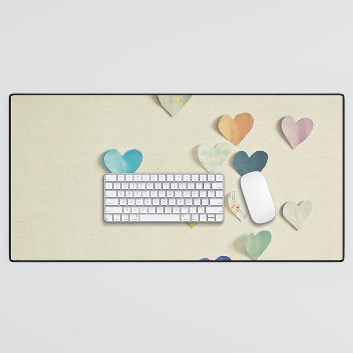 Paper Hearts Desk Mat Gallery Image 1