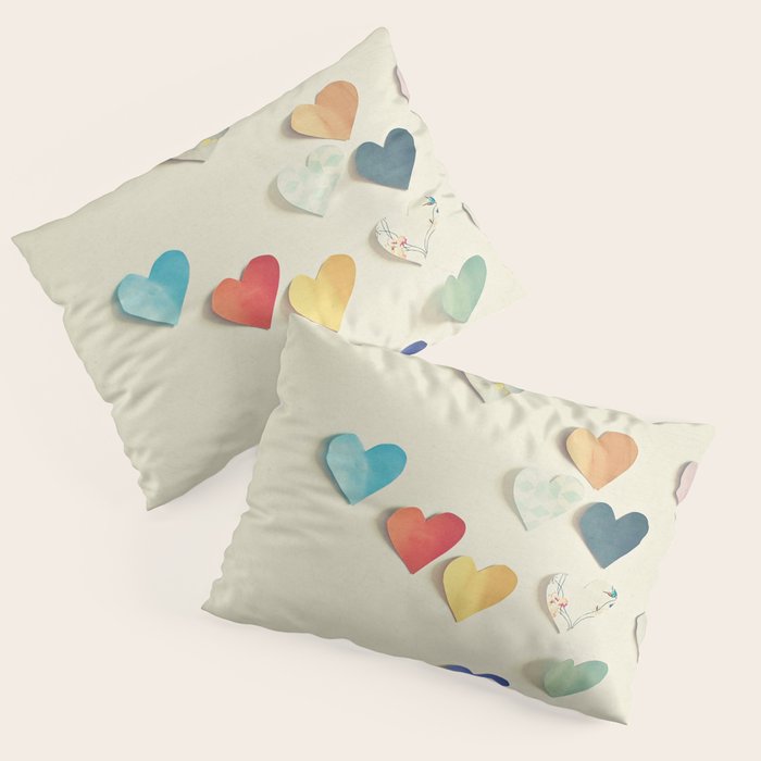 Paper Hearts Pillow Sham Gallery Image 3