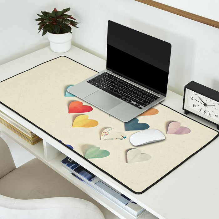 Paper Hearts Desk Mat Gallery Image 2