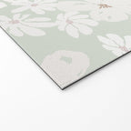 Soft meadow blooms - muted mint, dusty green and beige floral pattern Welcome Mat Gallery Image 2