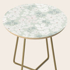 Soft meadow blooms - muted mint, dusty green and beige floral pattern Side Table Gallery Image 2