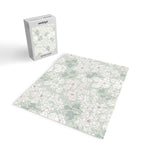 Soft meadow blooms - muted mint, dusty green and beige floral pattern Jigsaw Puzzle Gallery Image 2