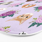 Dogs and cats pet friendly floral animal lover gifts dog breeds cat person Bath Mat Gallery Image 3