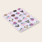 Dogs and cats pet friendly floral animal lover gifts dog breeds cat person Notebook Gallery Image 2