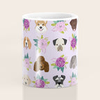 Dogs and cats pet friendly floral animal lover gifts dog breeds cat person Coffee Mug Gallery Image 4