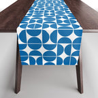 Mid Century Modern Geometric 04 Electric Blue Table Runner Gallery Image 1