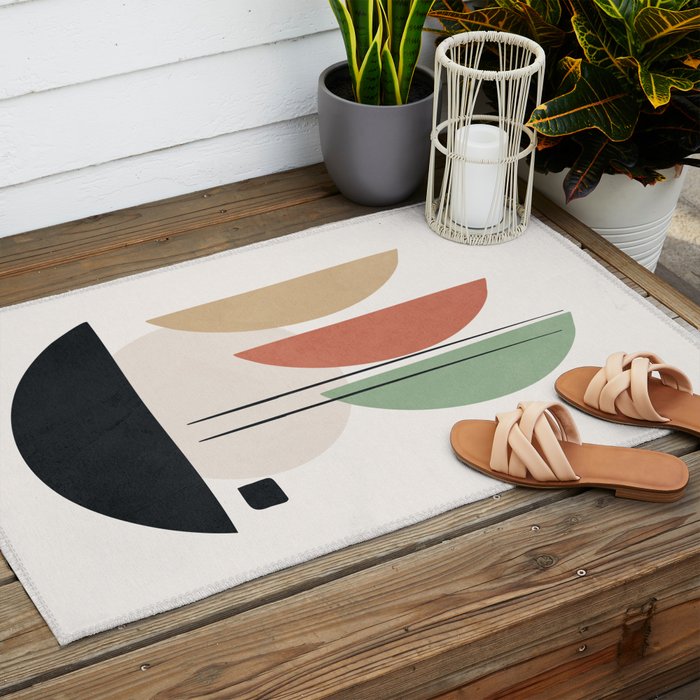 Minimal Shapes No.59 Outdoor Rug Gallery Image 2