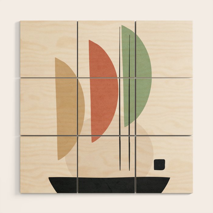 Minimal Shapes No.59 Wood Wall Art Gallery Image 1