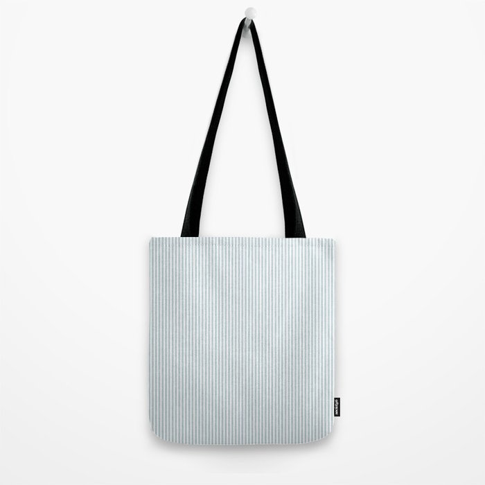 linen textured stripes - dusty blue Tote Bag Gallery Image 2