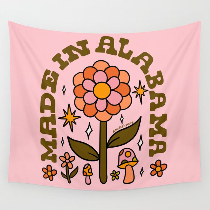 Made In Alabama Wall Tapestry Gallery Image 1