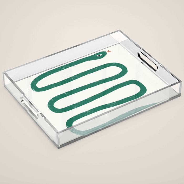 Minimal Jungle Snake Acrylic Tray Gallery Image 1