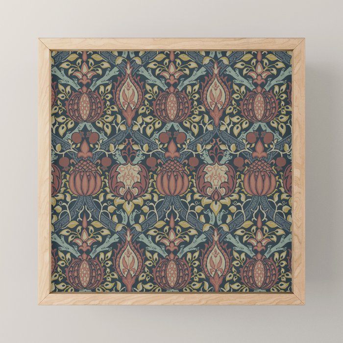 William Morris Vintage Granada Indigo Mini Art Print Gallery Image 1