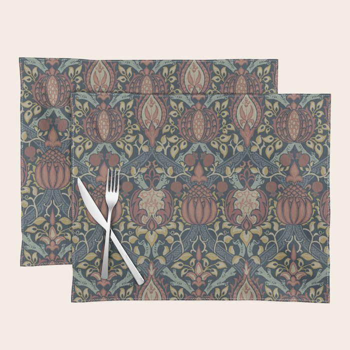 William Morris Vintage Granada Indigo Placemat Gallery Image 1