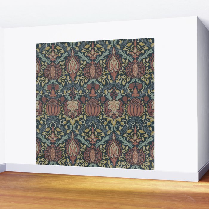 William Morris Vintage Granada Indigo Wall Mural Gallery Image 2