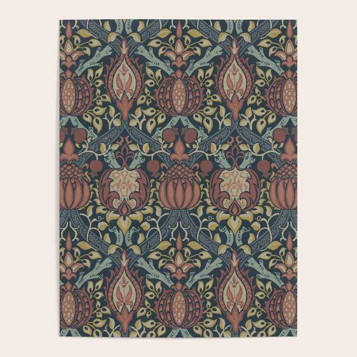 William Morris Vintage Granada Indigo Poster Gallery Image 4