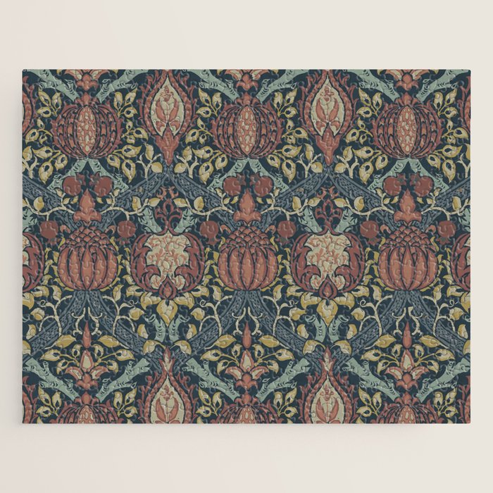 William Morris Vintage Granada Indigo Jigsaw Puzzle Gallery Image 1
