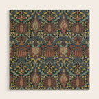 William Morris Vintage Granada Indigo Wood Wall Art Gallery Image 1