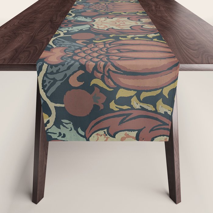 William Morris Vintage Granada Indigo Table Runner Gallery Image 1