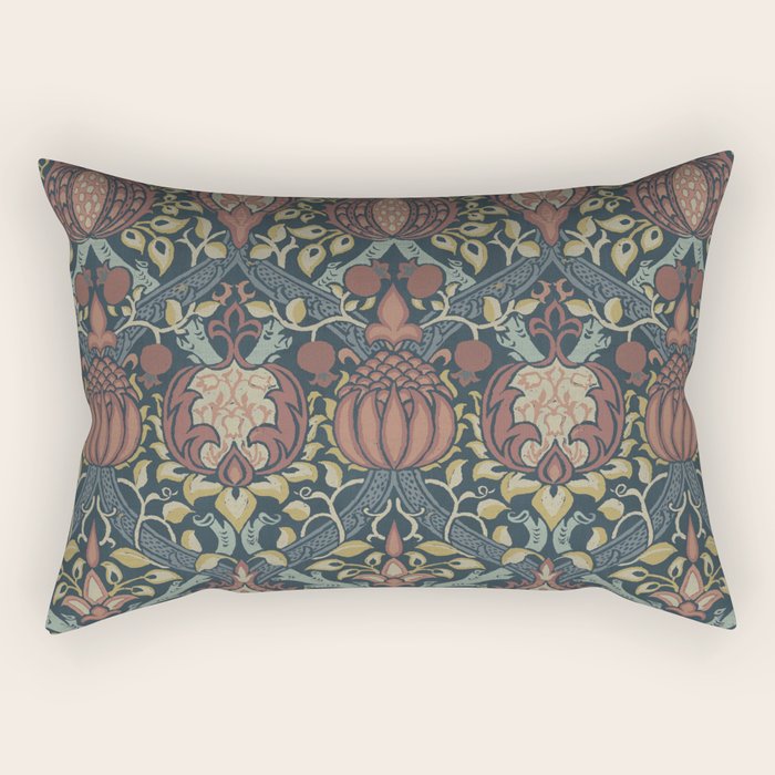 William Morris Vintage Granada Indigo Rectangular Pillow Gallery Image 2