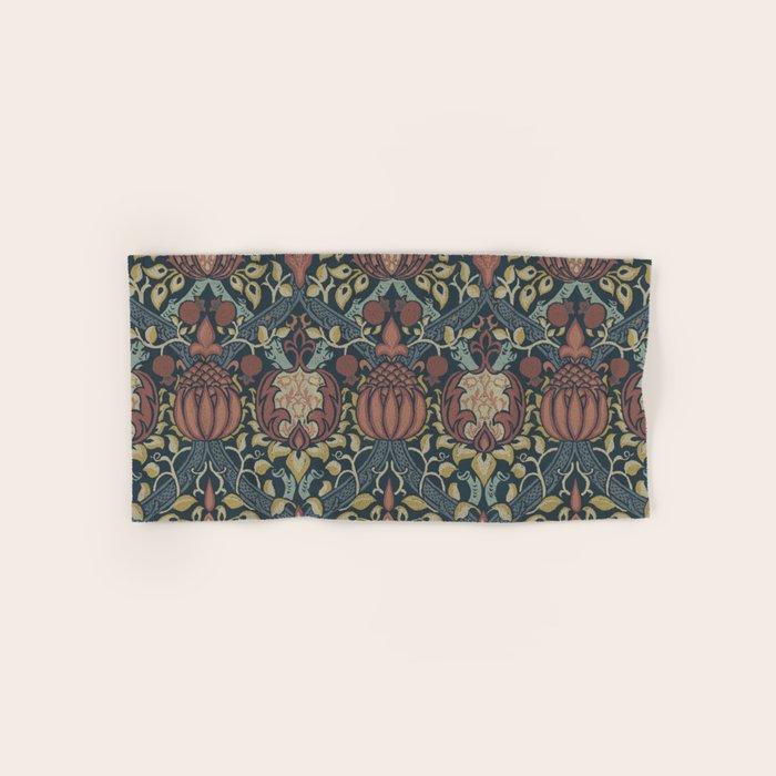 William Morris Vintage Granada Indigo Bath Towel Gallery Image 1