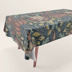 William Morris Vintage Granada Indigo Tablecloth Gallery Image 1