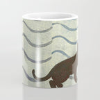 Aoyama Masaharu Japanese Woodblock Print Black Cat On Water Vintage traditional Art Coffee Mug Gallery Image 4