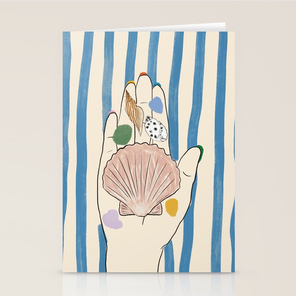Seashells and Seaglass Stationery Card Gallery Image 1
