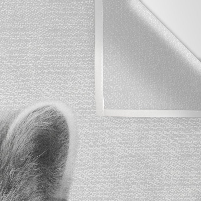 Raccoon - Black & White Wall Tapestry Gallery Image 3
