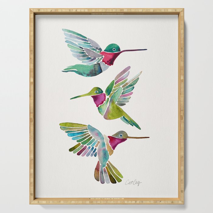 Hummingbirds Serving Tray Gallery Image 1