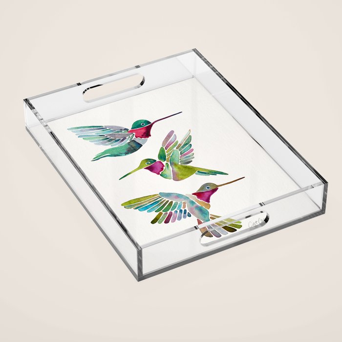 Hummingbirds Acrylic Tray Gallery Image 1