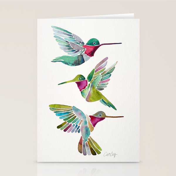 Hummingbirds Stationery Card Gallery Image 2