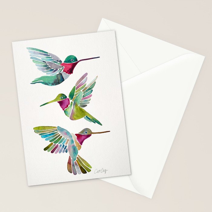 Hummingbirds Stationery Card Gallery Image 2