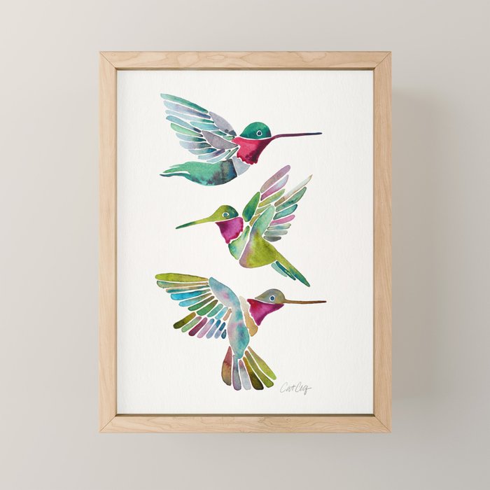 Hummingbirds Mini Art Print Gallery Image 1