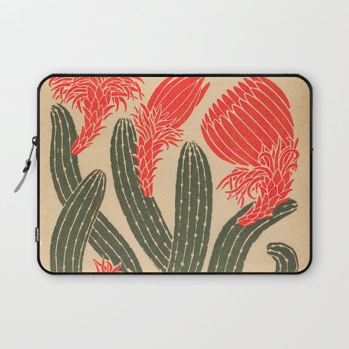 Mexico, Cactus Vintage Wall Art Laptop Sleeve Gallery Image 1