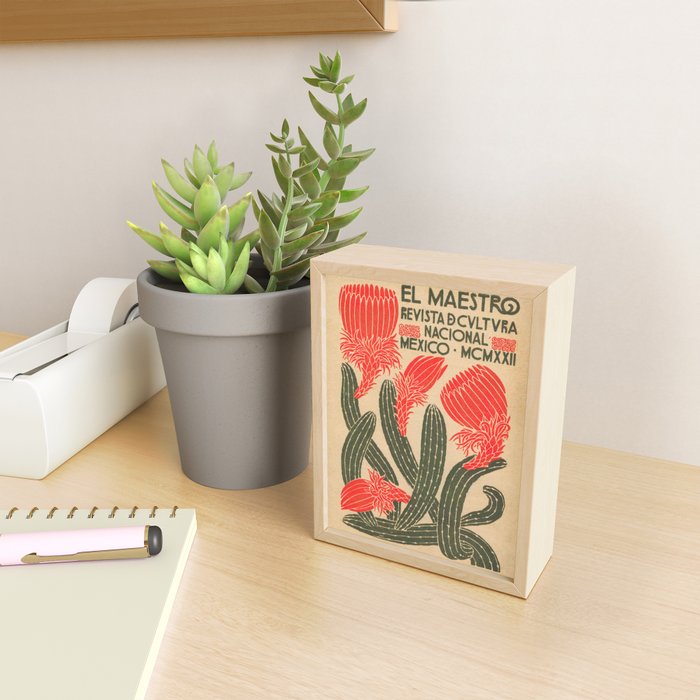 Mexico, Cactus Vintage Wall Art Mini Art Print Gallery Image 2