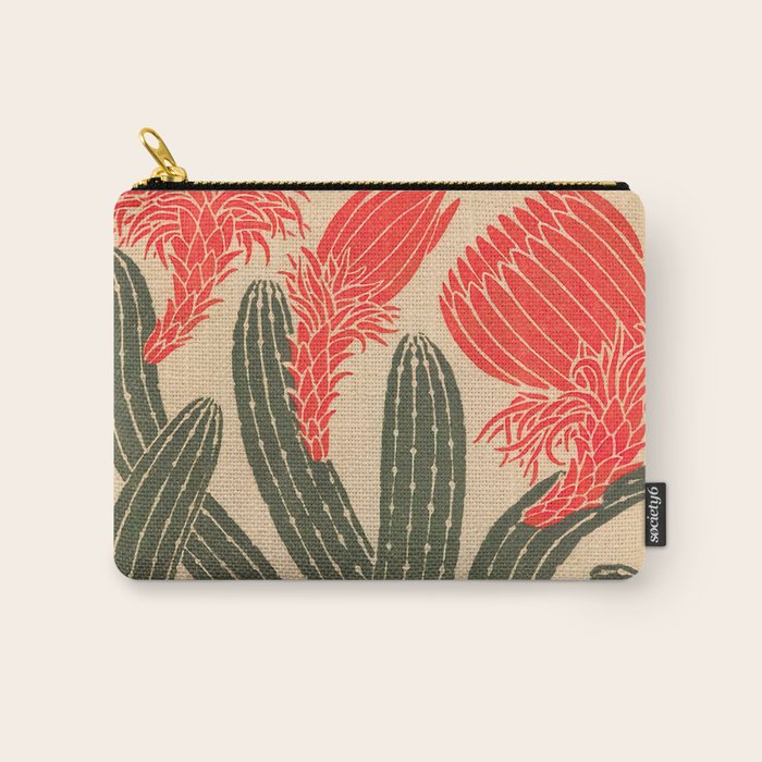 Mexico, Cactus Vintage Wall Art Carry All Pouch Gallery Image 1
