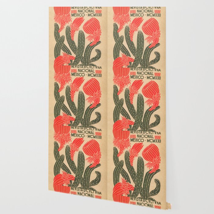 Mexico, Cactus Vintage Wall Art Wallpaper Gallery Image 2