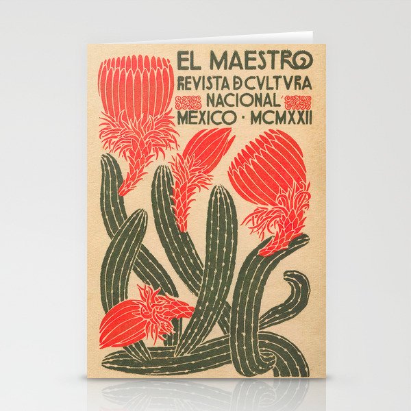 Mexico, Cactus Vintage Wall Art Stationery Card Gallery Image 1