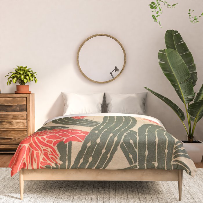Mexico, Cactus Vintage Wall Art Comforter Gallery Image 3