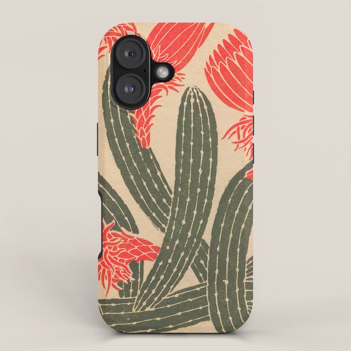 Mexico, Cactus Vintage Wall Art iPhone Case Gallery Image 1